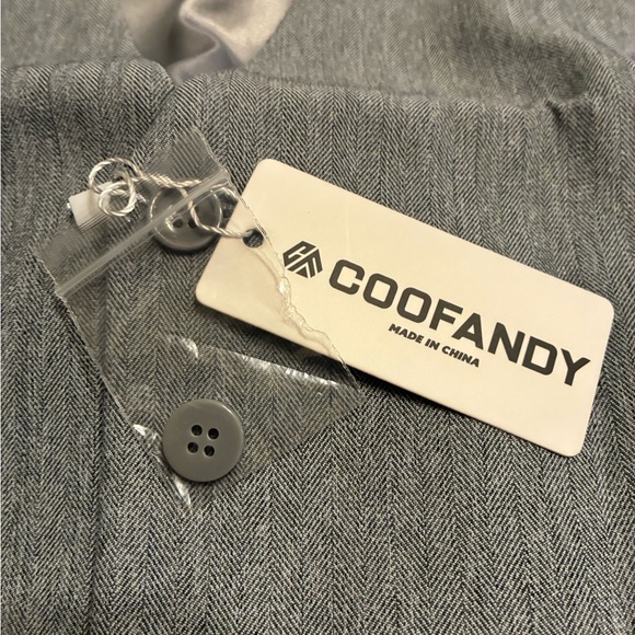 NWT Men's Coofandy Classic Gray Vest XL - Picture 6 of 6